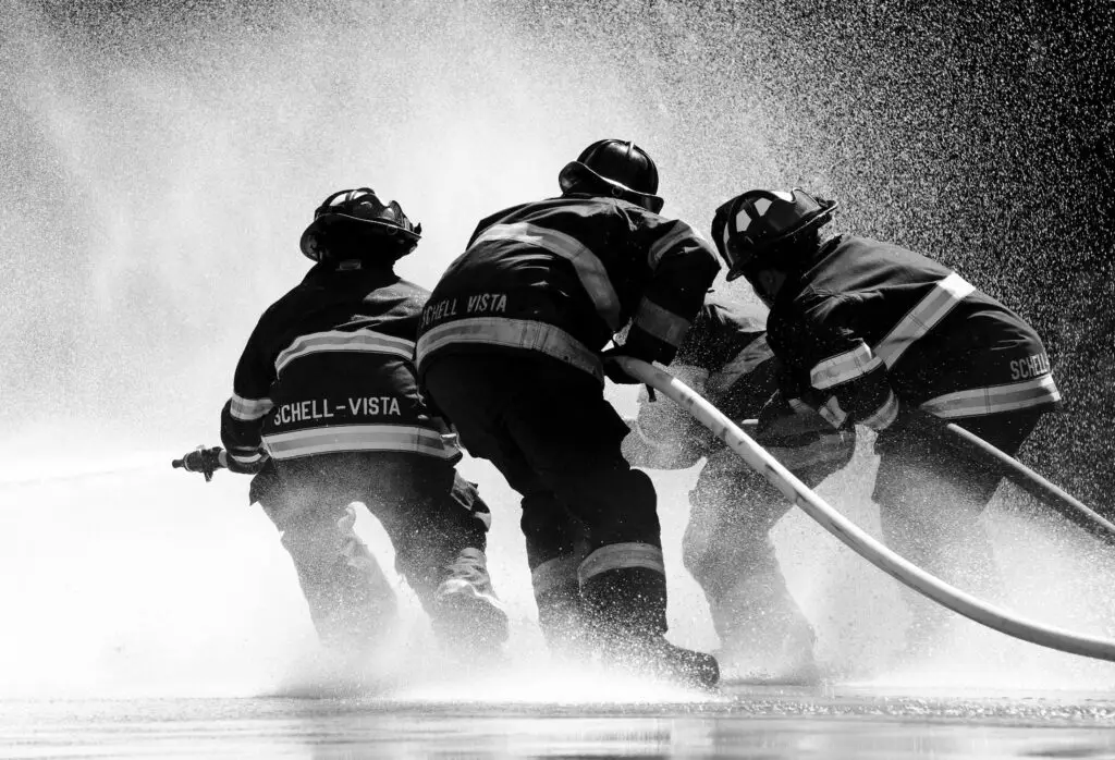 firefighters fighting fire